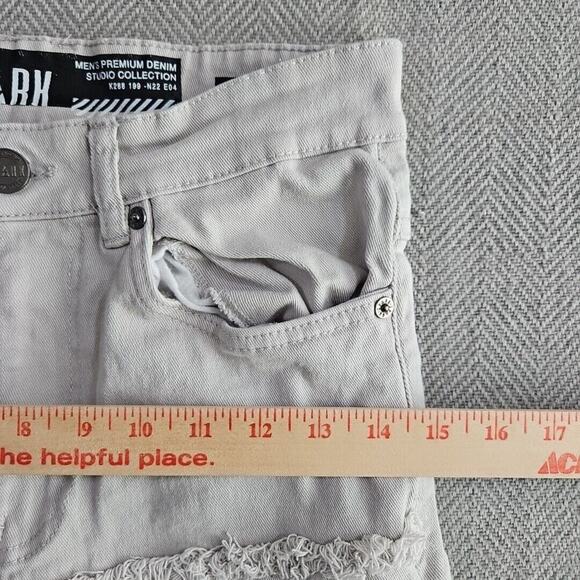 Spark Jeans Men's 29x38 Premium Denim Jeans Studio Collection Gray Frayed 165496 - Picture 16 of 16